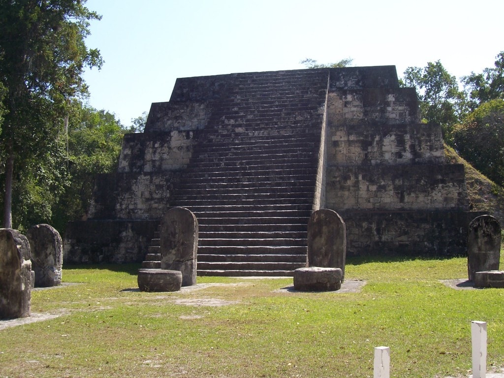 Tikal Ruins, Guatemala, Central America, ceremonial tables