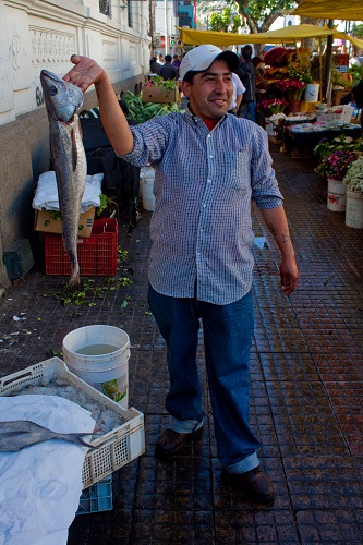 Man holding a fish