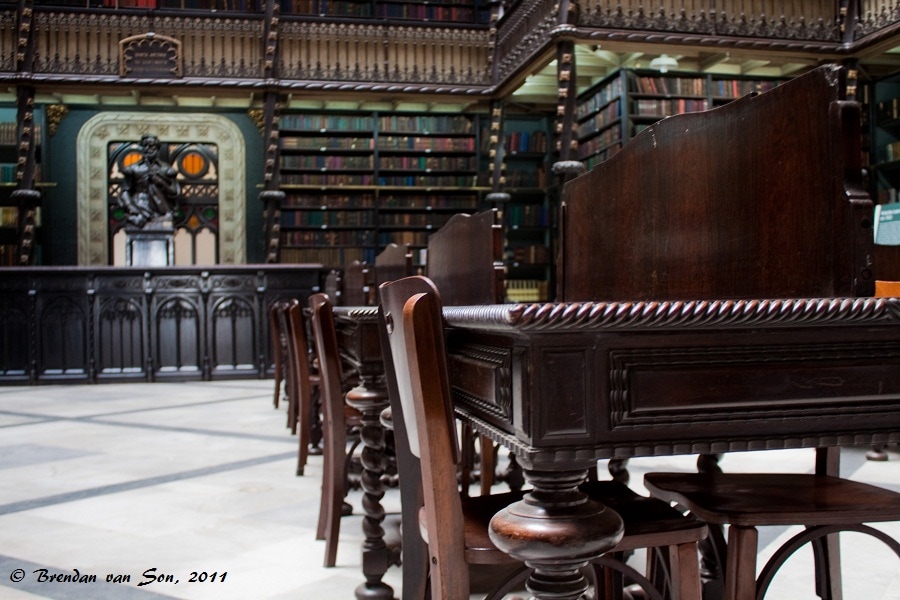 The old library of Real Gabinete Português de Leitura in Rio de Janeiro, Brazil