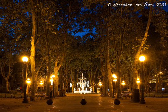 A park in Montevideo's Old City