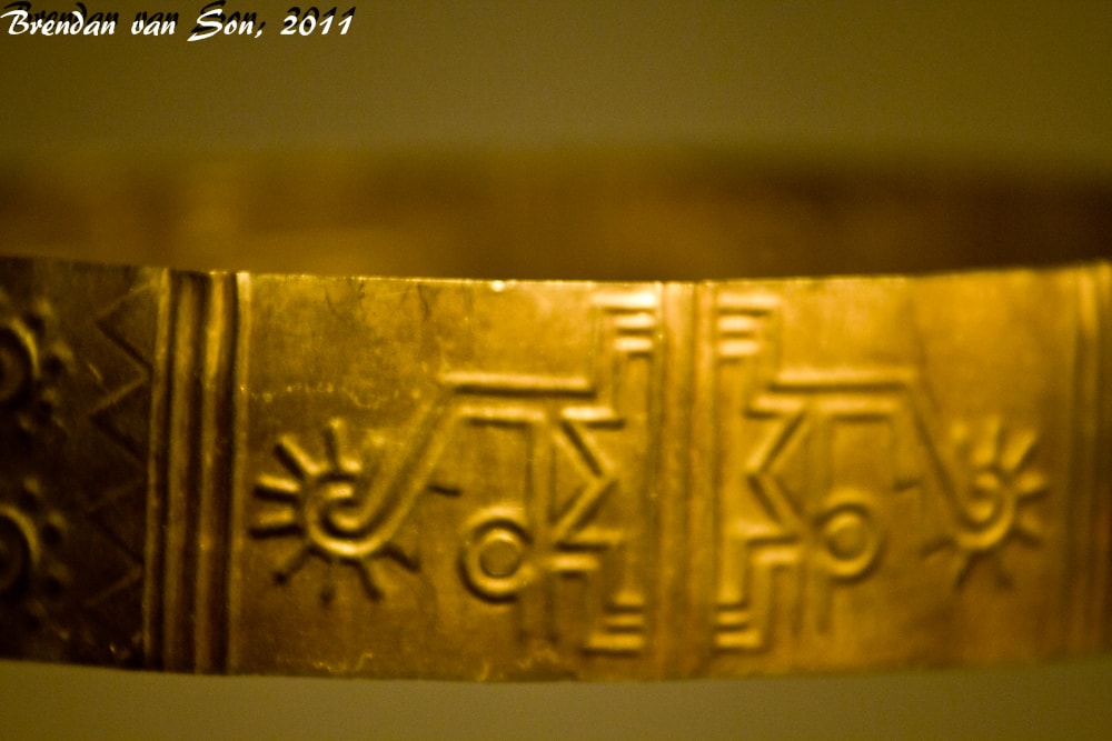Gold bracelet close-up 