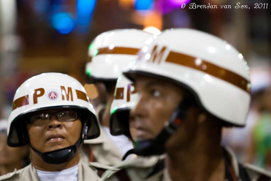 Police Patrolling at Carnival, Salvador de Bahia