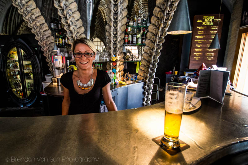 One of the shots in the Alien Bar I didn't HDR.  Hostess was nice enough to let me photograph her. Shot at 10mm: f/4.5, 1/30sec., ISO100