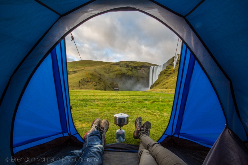 Skogafoss, Camping, Iceland