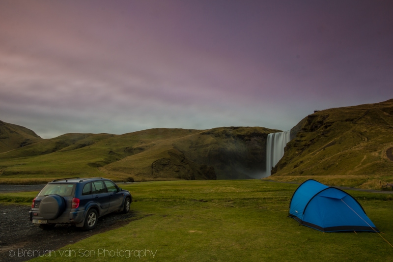 Camping Skogafoss, Iceland