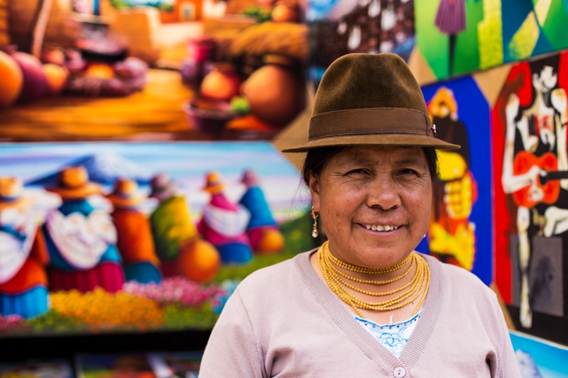 Lady in the Otavalo Market