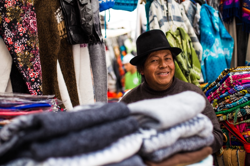 Man in the Otavalo Market