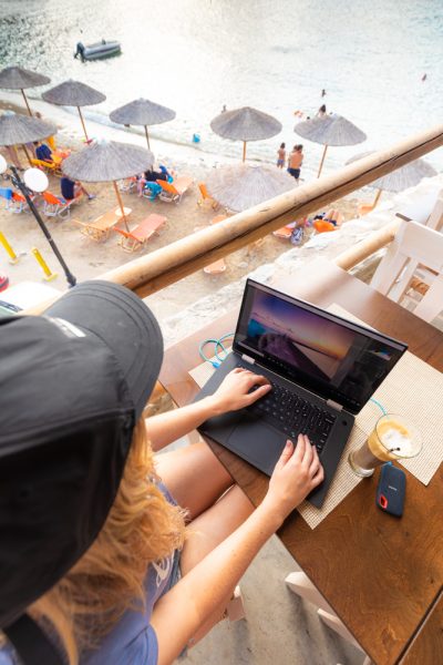 Blogging at the beach