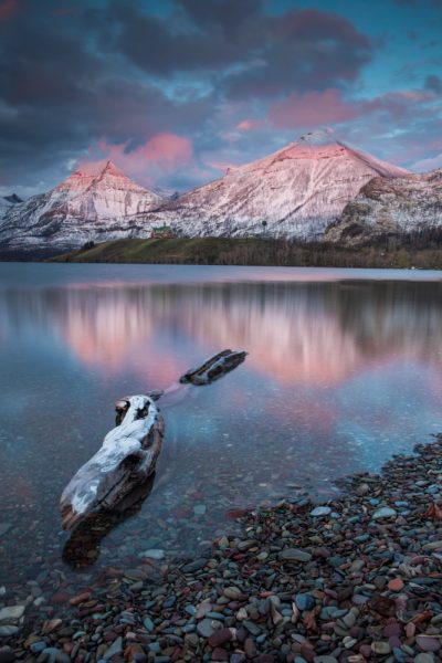 Sunrise on Waterton Lake