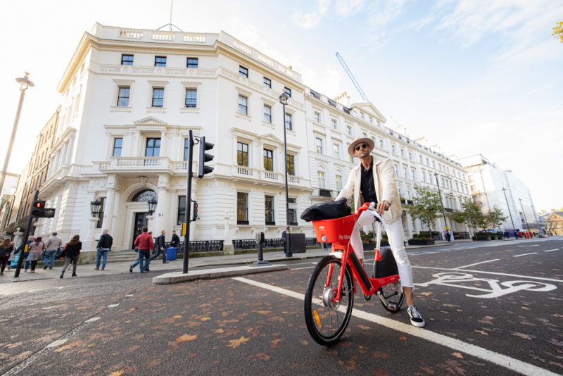 cyclist in London