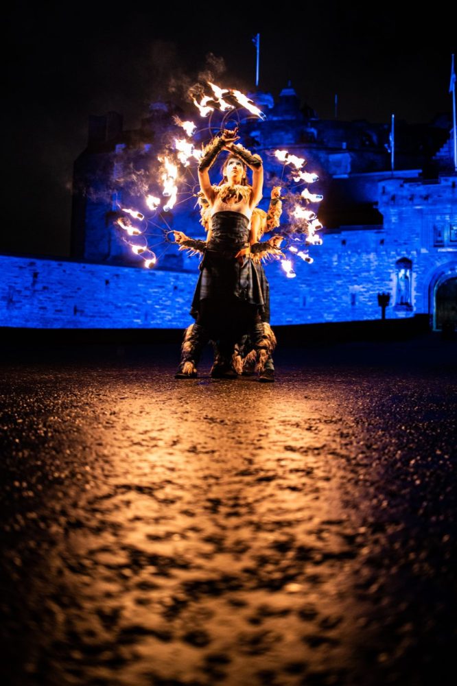 Hogmanay fire dancers