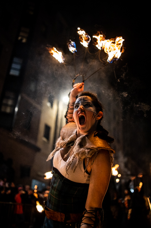 Hogmanay torchlight