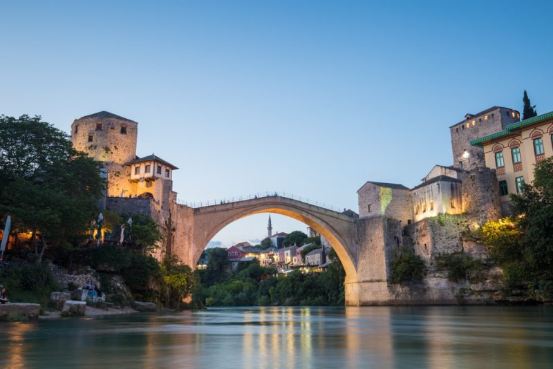 Bosnia-Herzegovina photography. The famous bridge of Mostar.